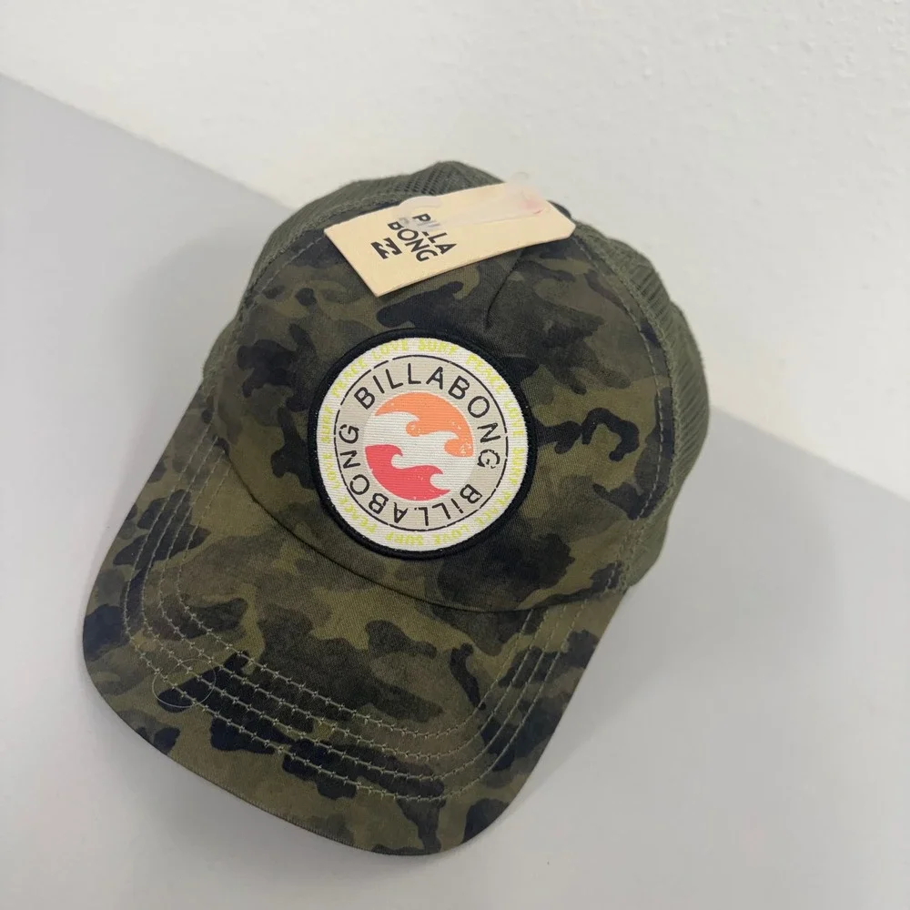 Billabong‎ Badge Trucker Hat Camo Mesh Back Adjustable OS Women